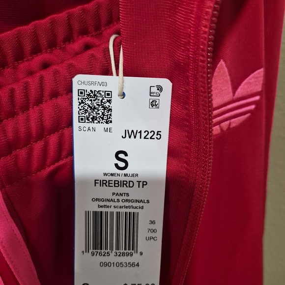 Adidas Firebird TT Women's Red Tracksuit with Pink Stripes Size S - Picture 6 of 6